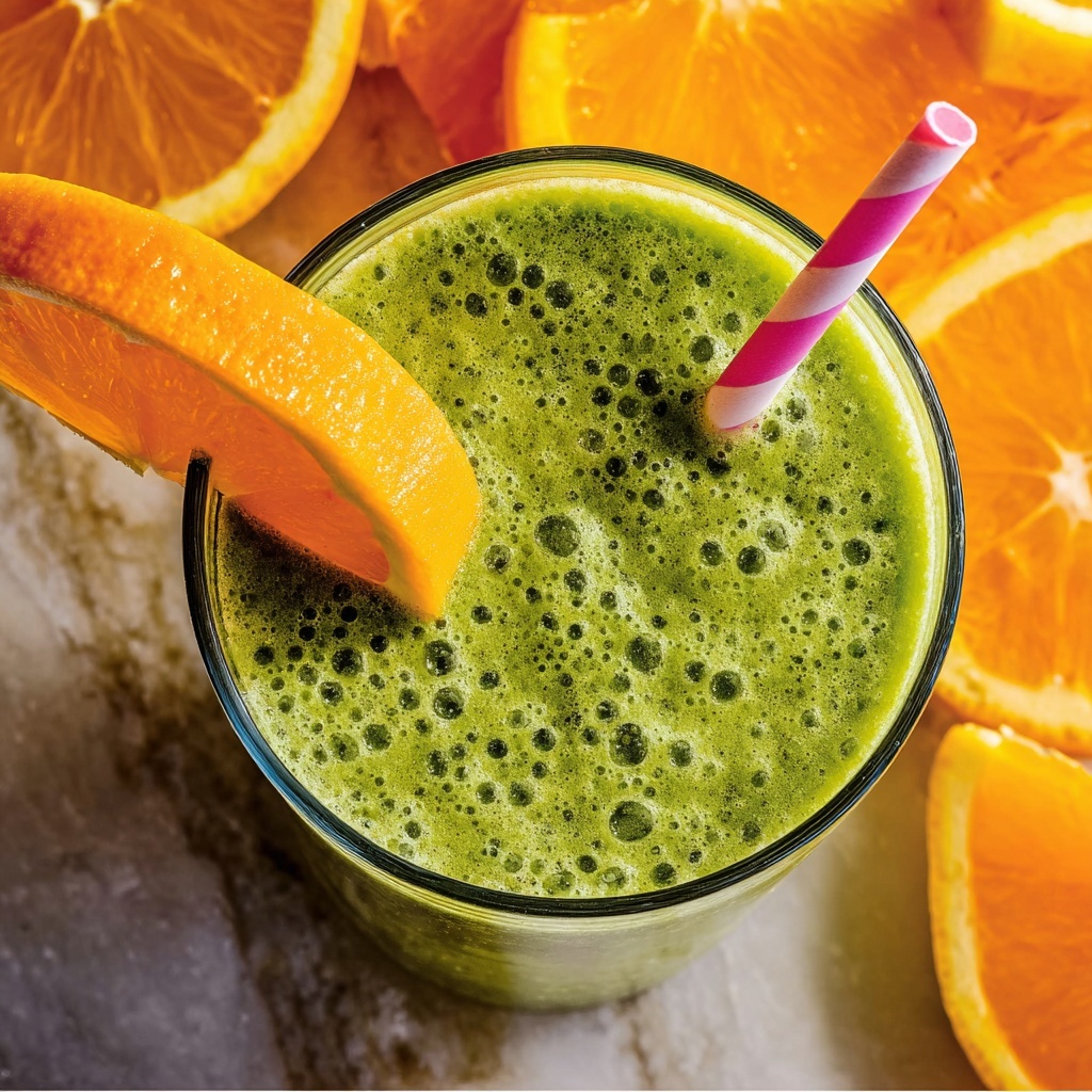 Green Orange Julius Smoothie Recipe - Recipe Image