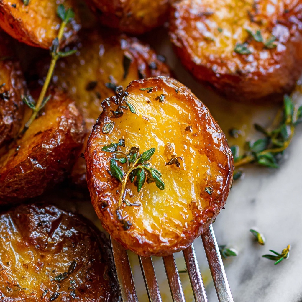 Oven Roasted Red Potatoes with Garlic, Herbs, and White Wine Vinegar Recipe - Recipe Image