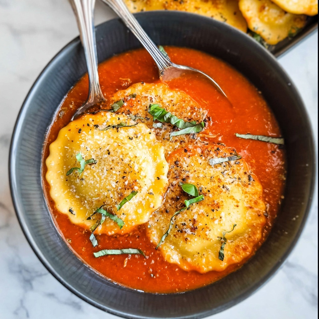 Mom's Tomato Soup with Cheesy Crostini Recipe - Recipe Image