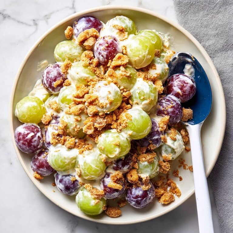 Creamy Grape Salad with Orange Zest and Nut Topping Recipe