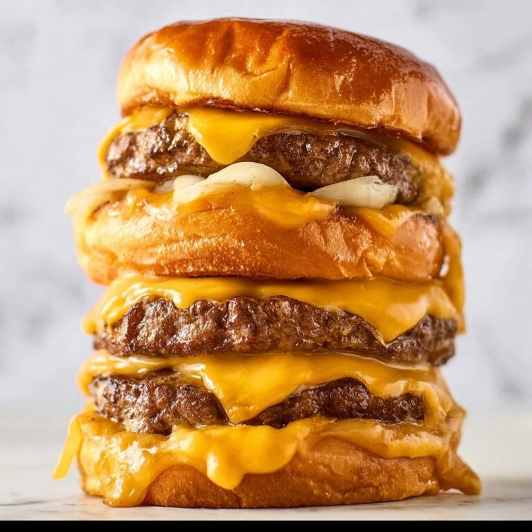 Butter Burger with Caramelized Onions and Melty American Cheese Recipe