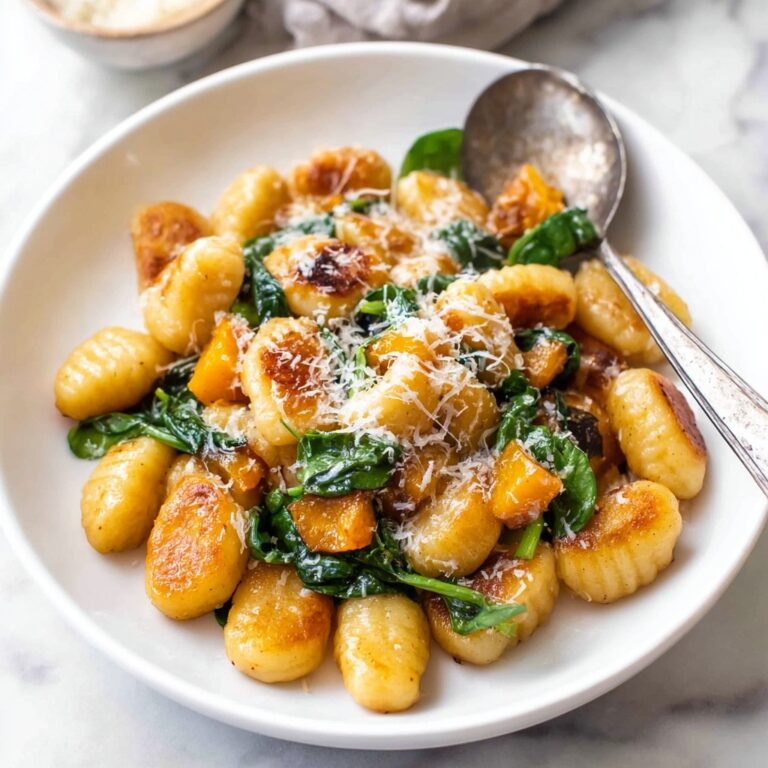 Pan Fried Gnocchi with Pumpkin and Spinach Recipe