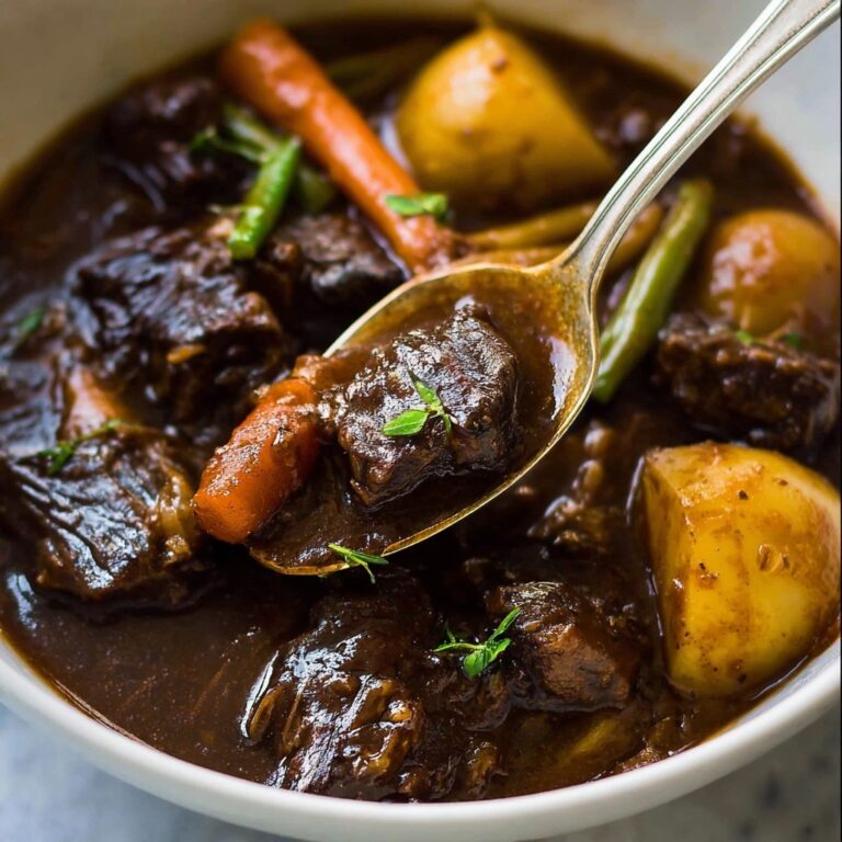 Hearty Beef Stew with Red Wine and Baby Potatoes Recipe