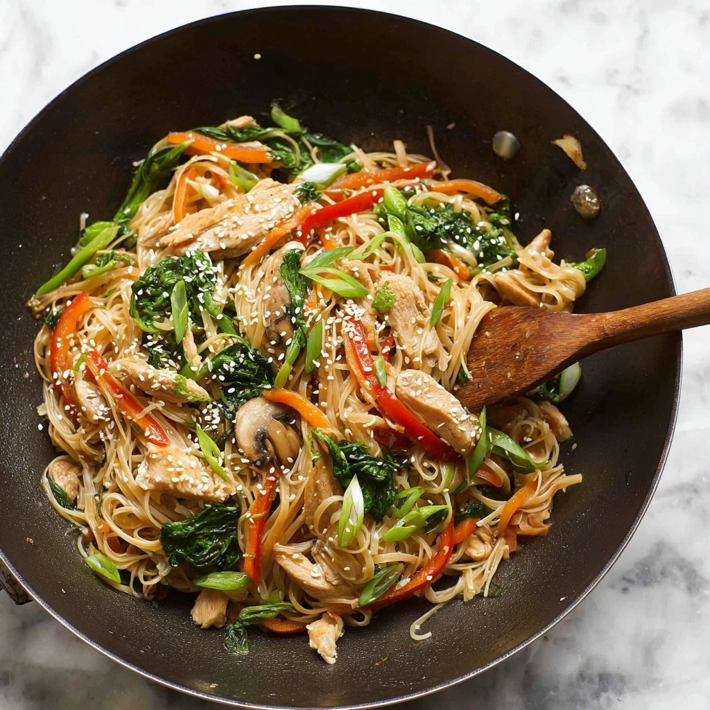 Chicken Stir Fry with Rice Noodles Recipe - Recipe Image