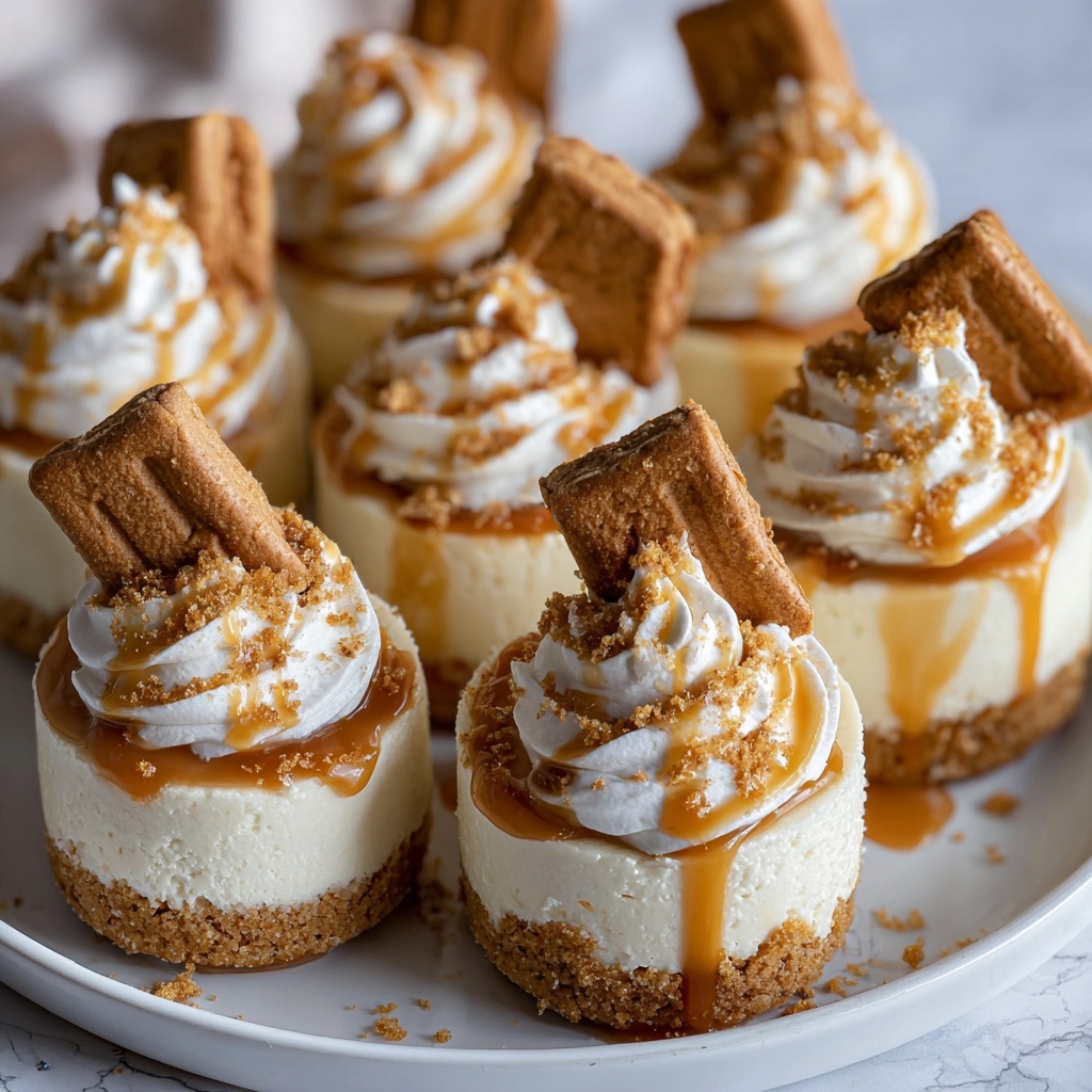 No Bake Mini Biscoff Cheesecakes Recipe - Recipe Image