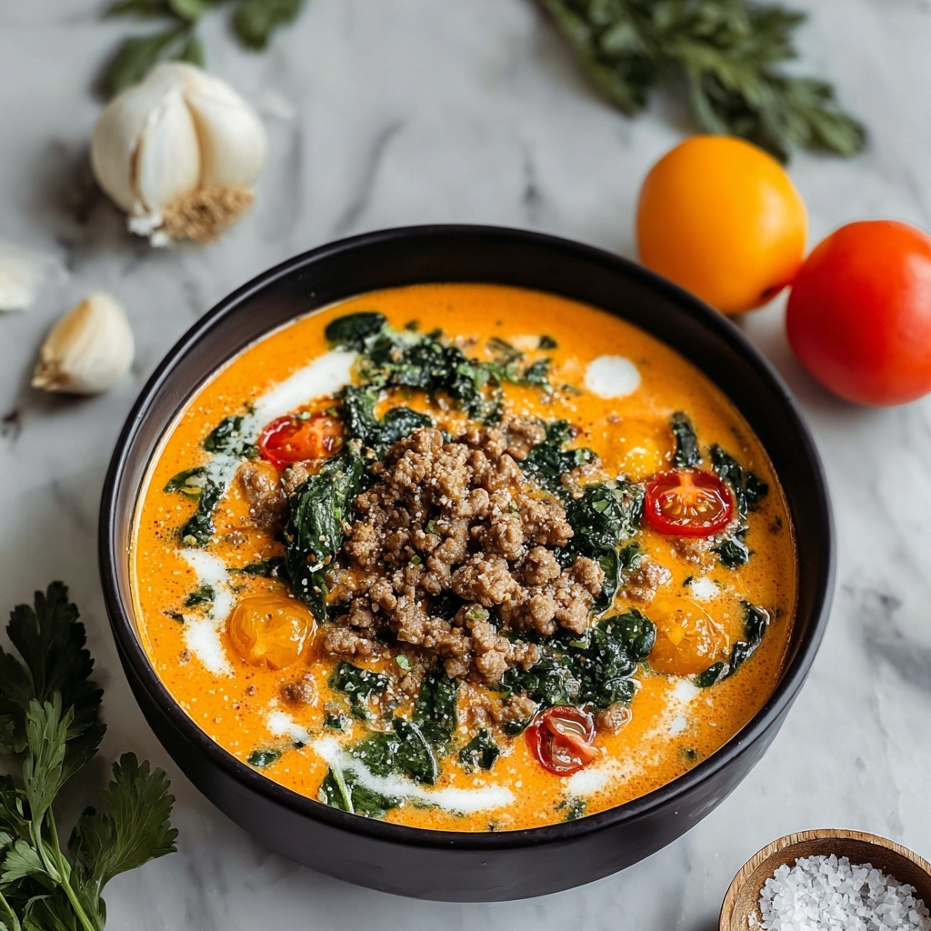 Keto Tuscan Soup Recipe - Recipe Image