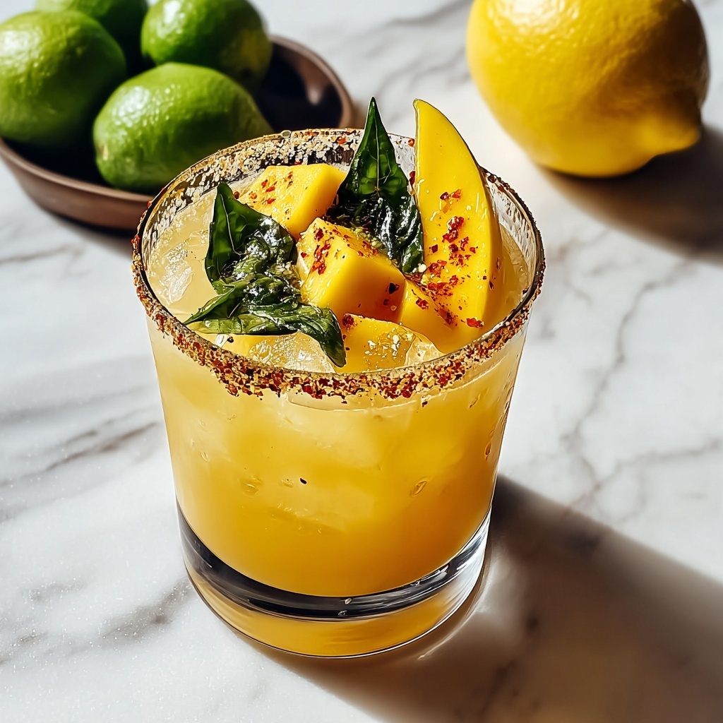 Hot Honey Spicy Mango Margarita Recipe - Recipe Image