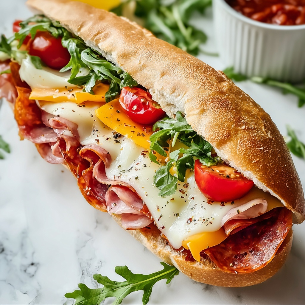 Baked Italian Grinder Sandwiches Recipe - Recipe Image