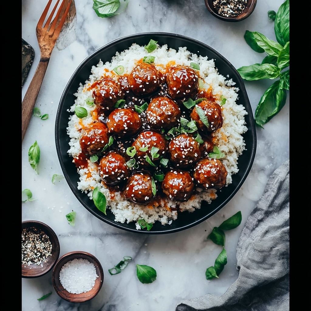 Honey Garlic Turkey Meatballs Recipe - Recipe Image