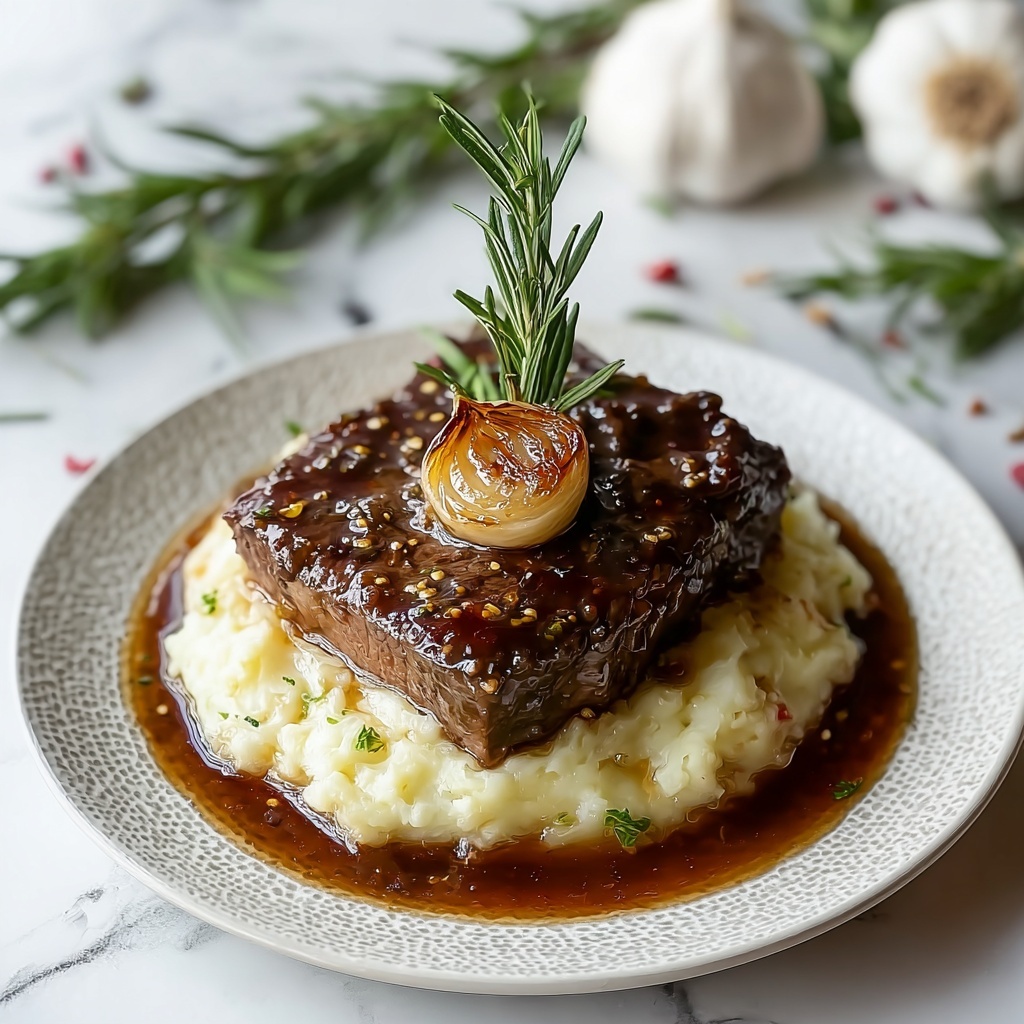 Tender Slow-Roasted Honey-Glazed Lamb Shoulder with Rosemary and Garlic Recipe - Recipe Image