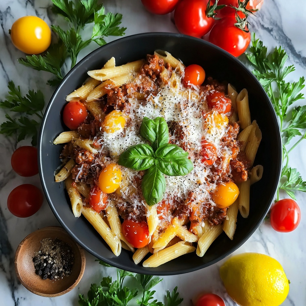Cowboy Pasta with Bacon, Ground Beef, and Spicy Barbecue Mayo Recipe - Recipe Image