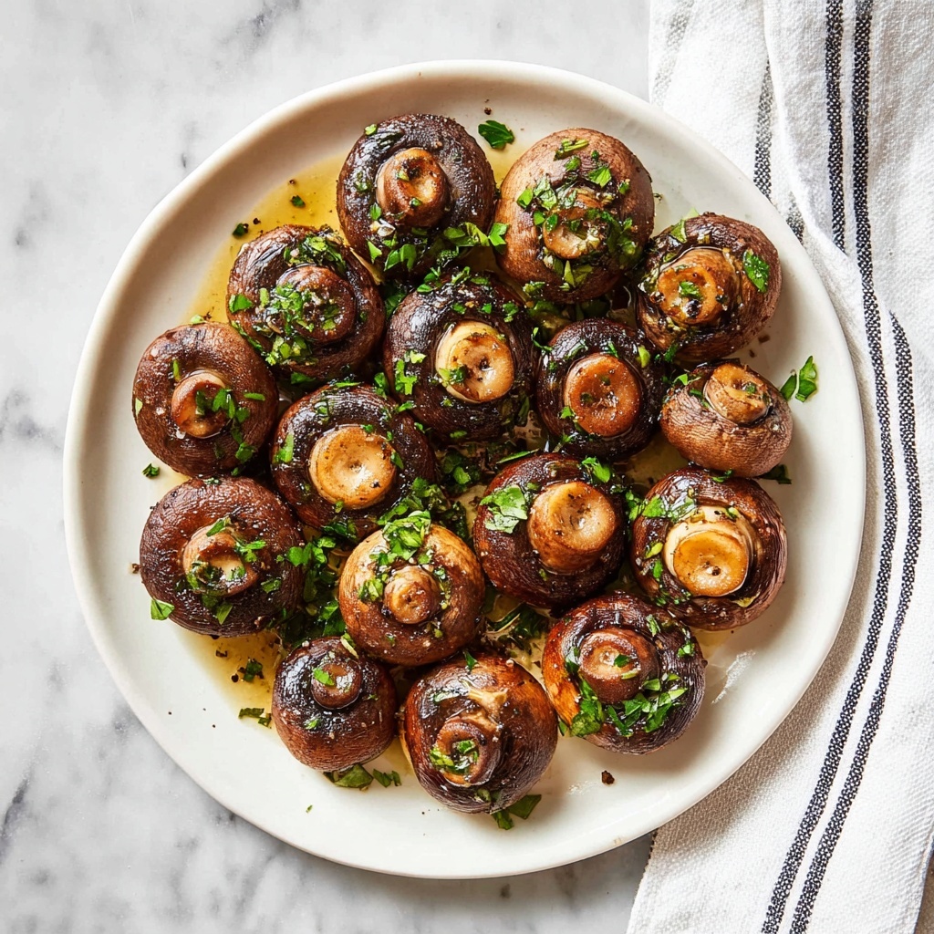 Grilled Baby Bella Mushrooms with Soy and Worcestershire Marinade Recipe - Recipe Image