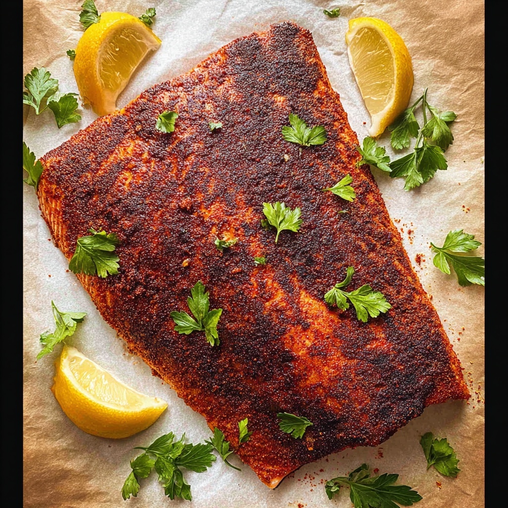 Broiled Salmon with Spiced Seasoning Recipe - Recipe Image