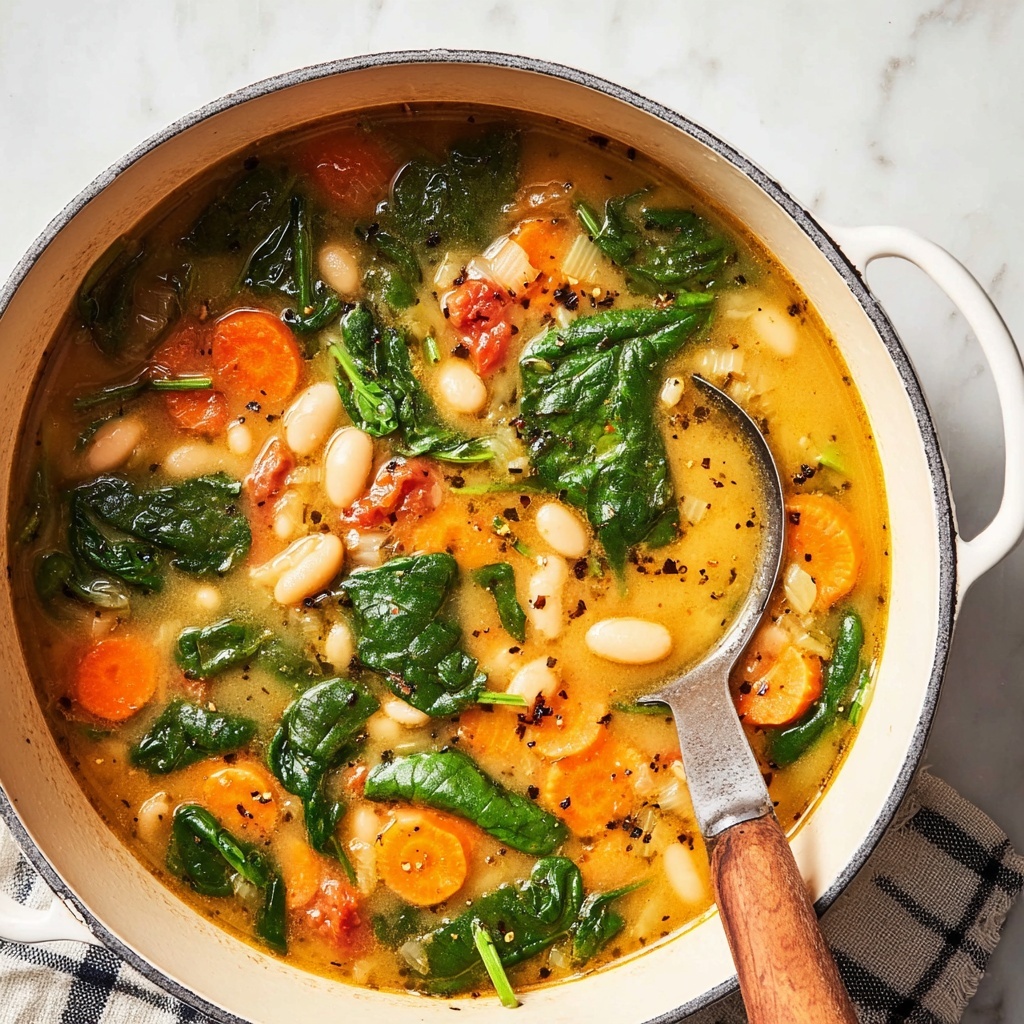 White Bean Soup with Tomatoes and Greens Recipe - Recipe Image