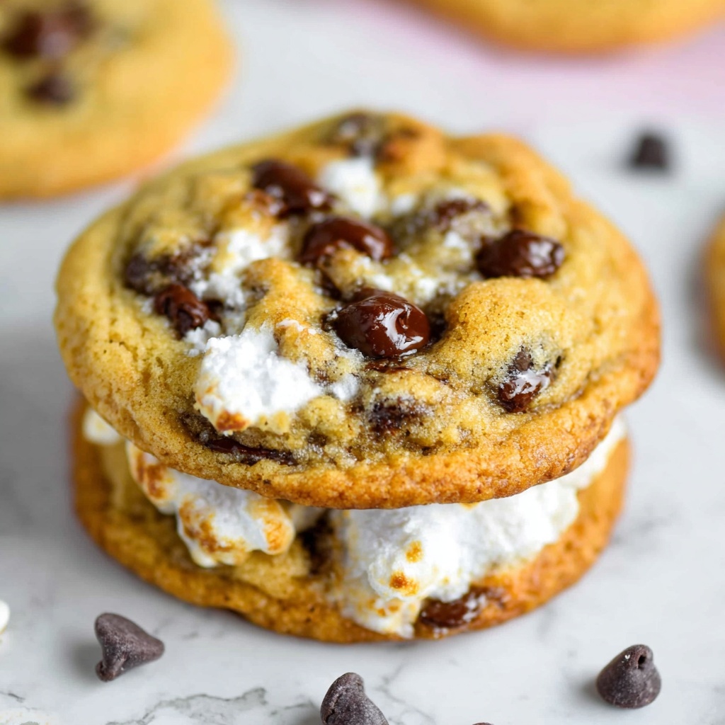 Marshmallow Creme Stuffed Chocolate Chip Cookies Recipe - Recipe Image