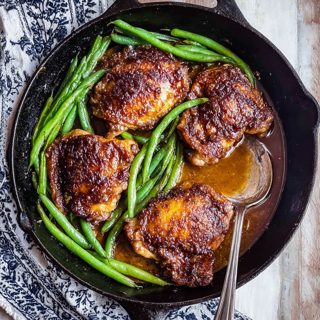 Asian Seared Chicken with Stir-Fried Green Beans Recipe - Recipe Image