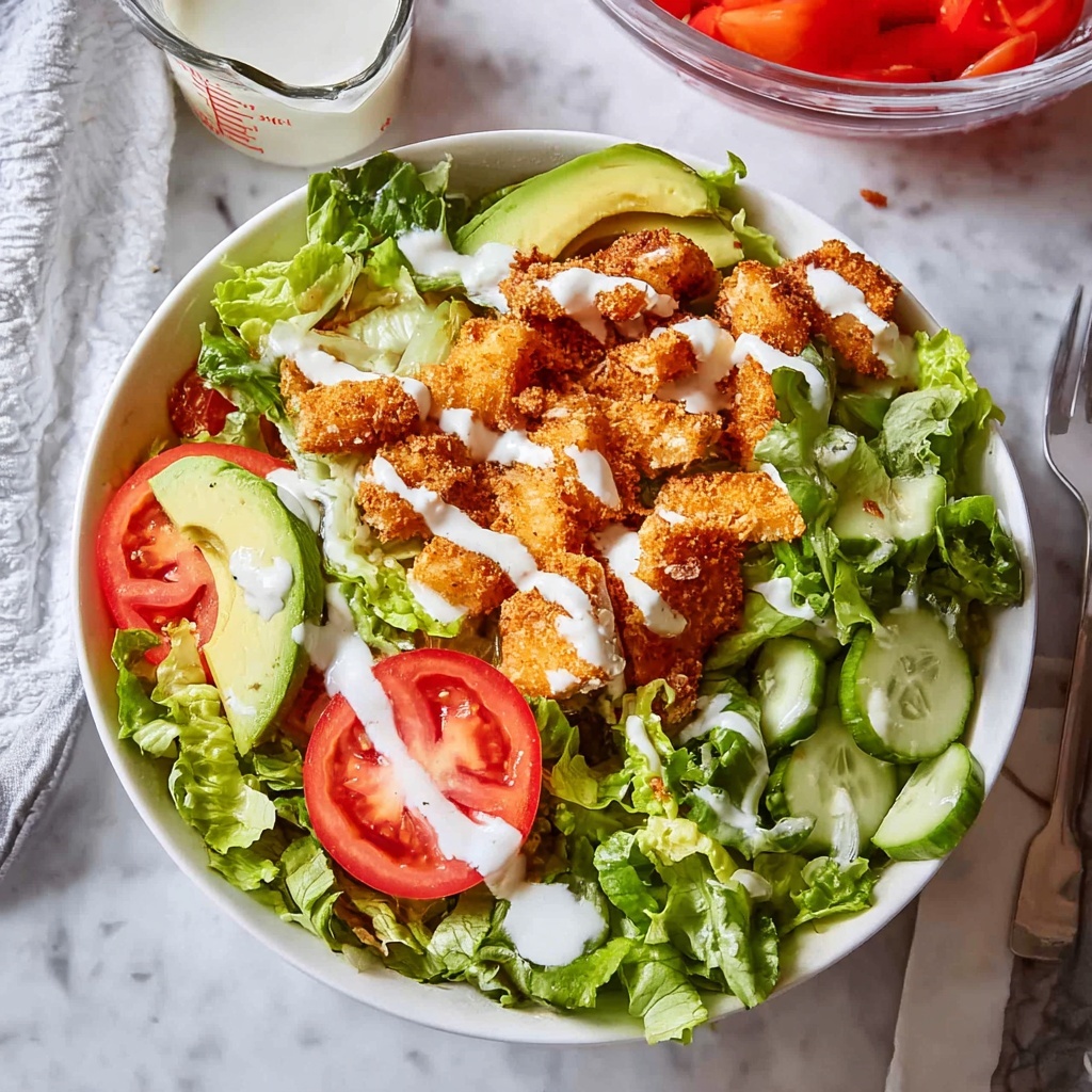 Crispy Chicken Salad with Buttermilk Dressing Recipe - Recipe Image