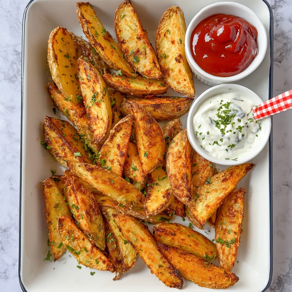 Crispy Parmesan Potato Wedges Recipe - Recipe Image