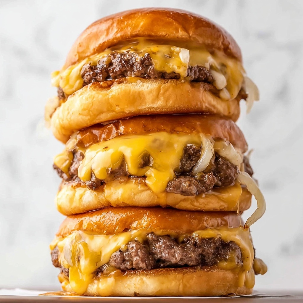 Butter Burger with Caramelized Onions and Melty American Cheese Recipe - Recipe Image