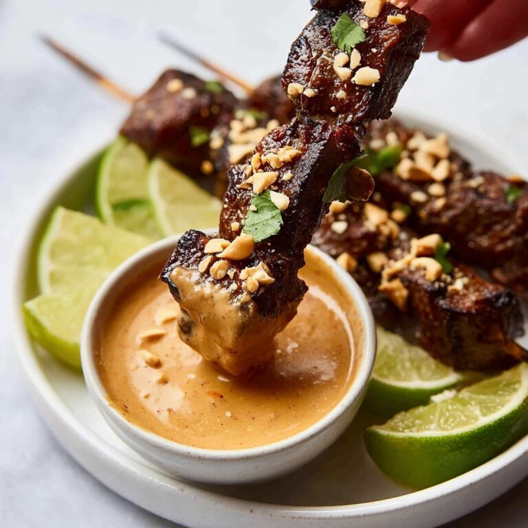 Beef Satay with Thai Peanut Sauce Recipe
