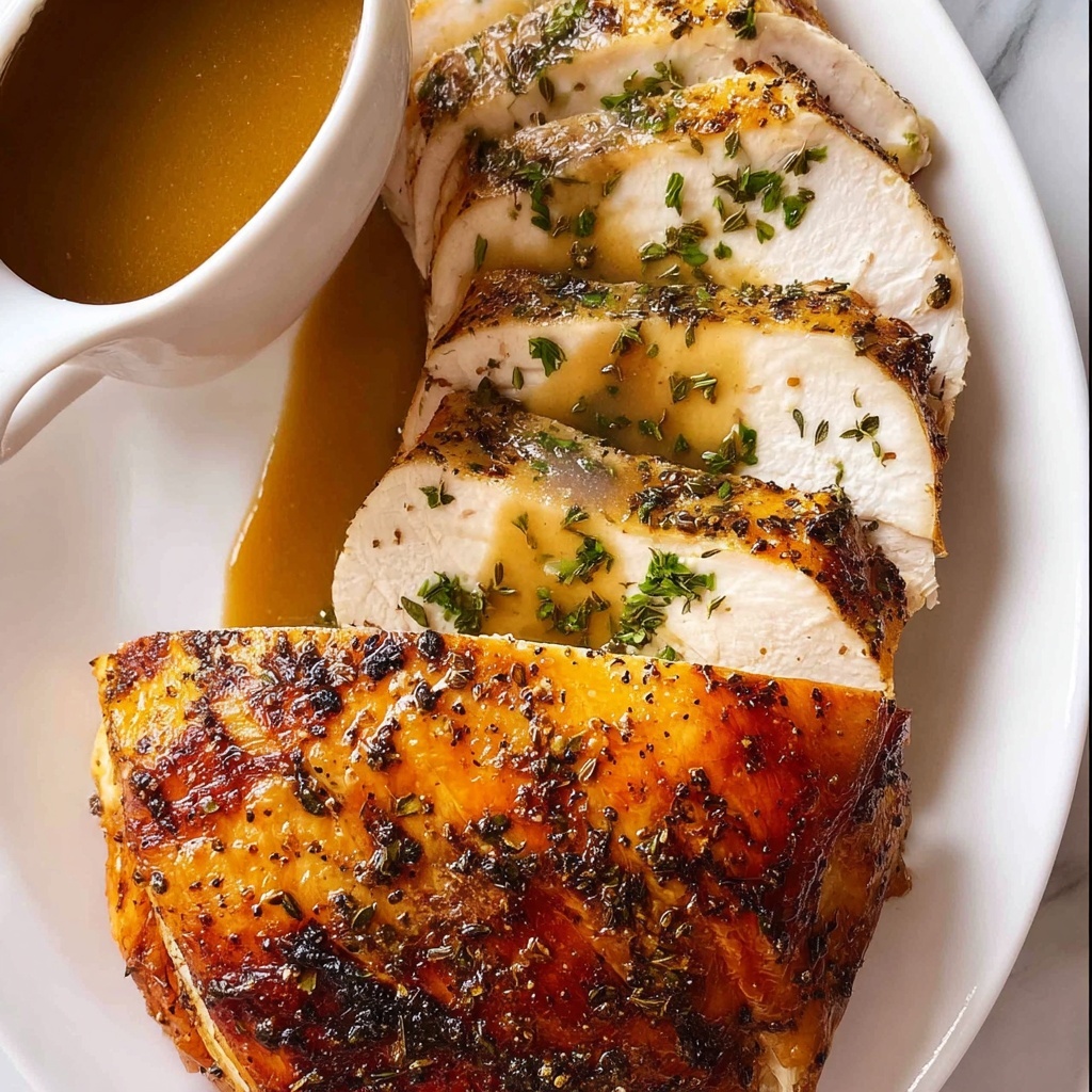 Garlic Herb Slow Cooker Turkey Breast Recipe - Recipe Image