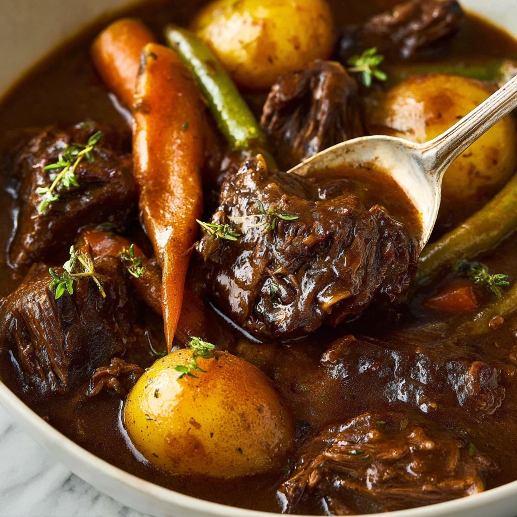 Hearty Beef Stew with Red Wine and Baby Potatoes Recipe - Recipe Image