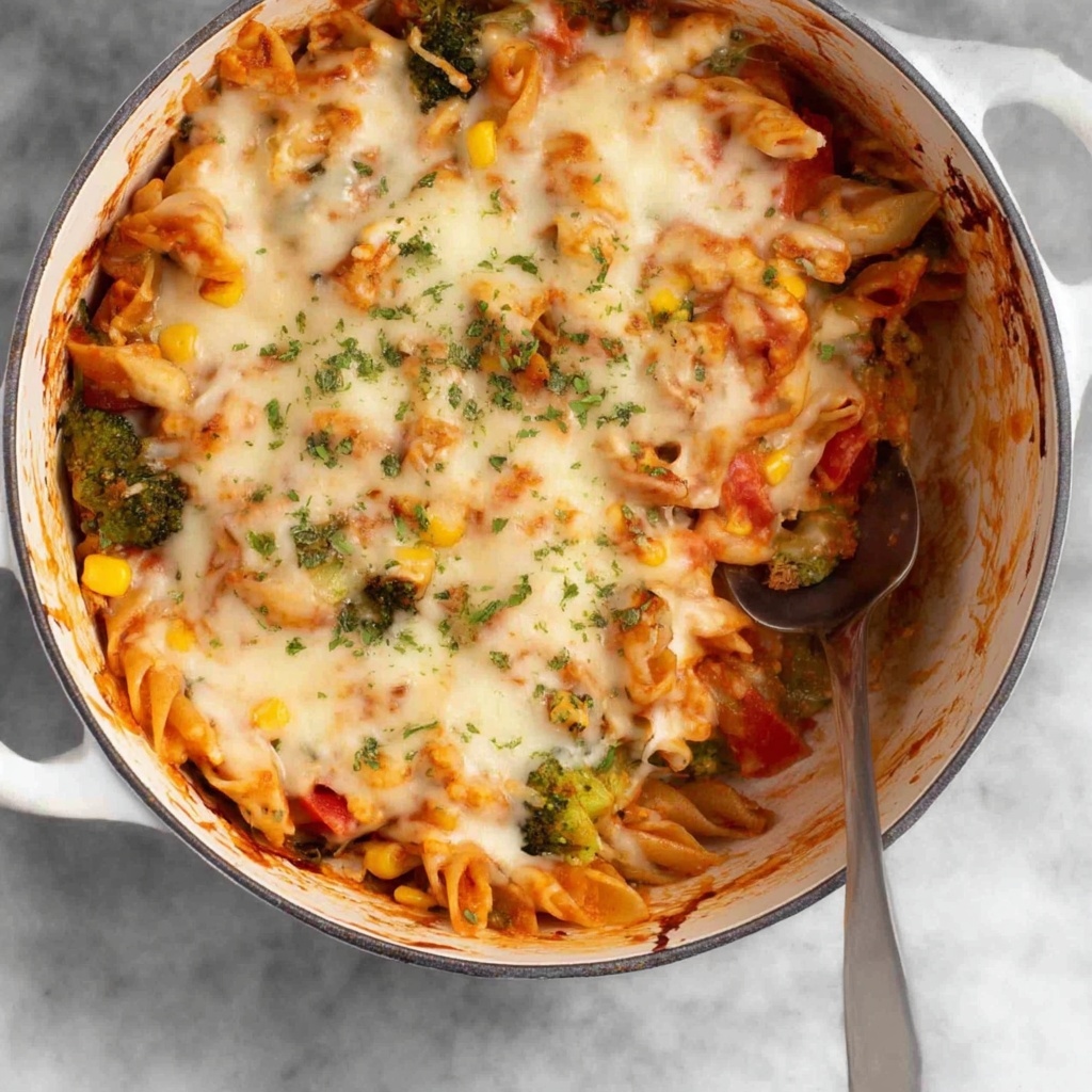 One-Pot Vegetable Pasta with Tomatoes and Cheese Recipe - Recipe Image