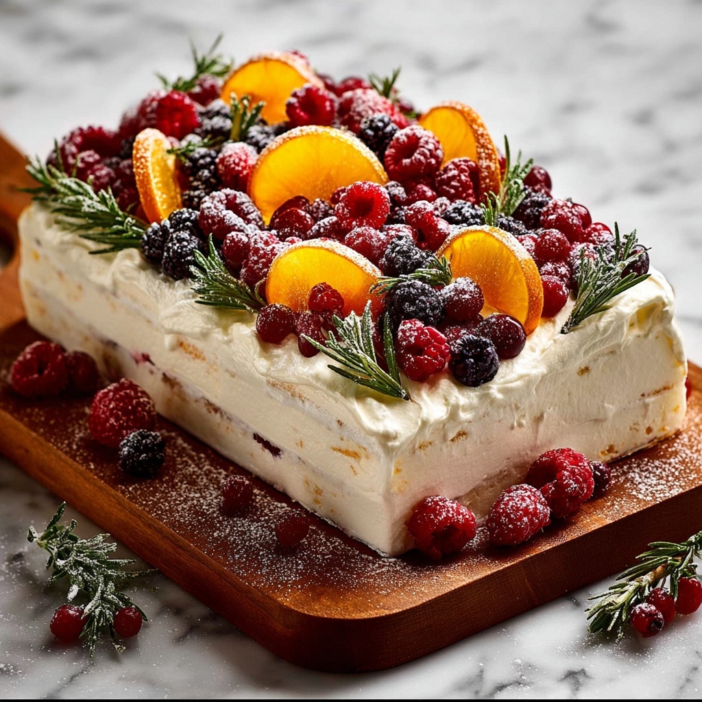 Easy No-Bake Christmas Cheesecake Slab Recipe - Recipe Image