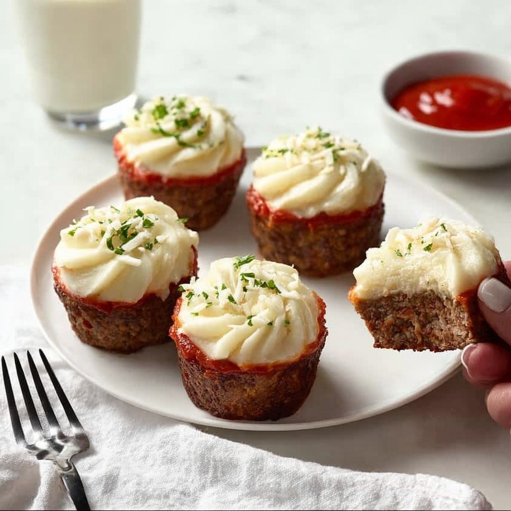 Meatloaf Cupcakes with Mashed Potato Recipe - Recipe Image