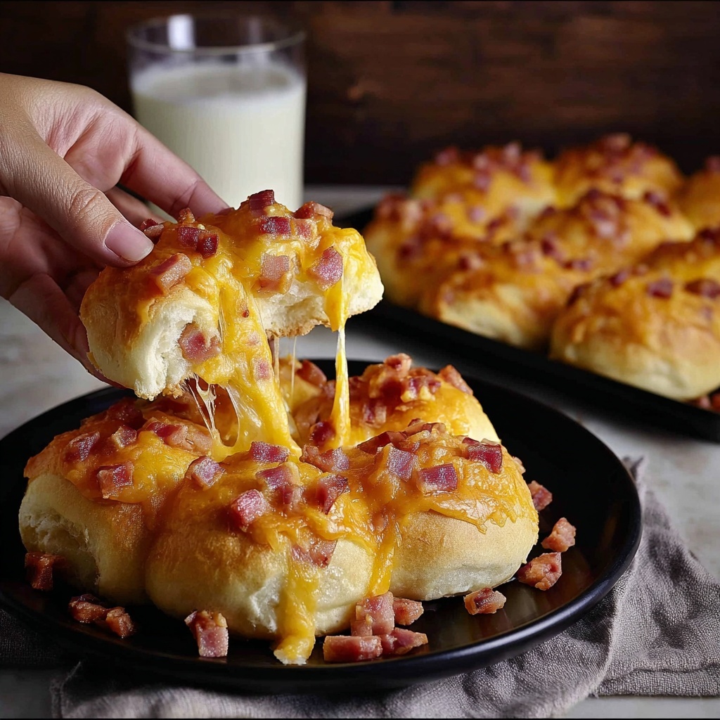 Double Cheese and Bacon Rolls Recipe - Recipe Image