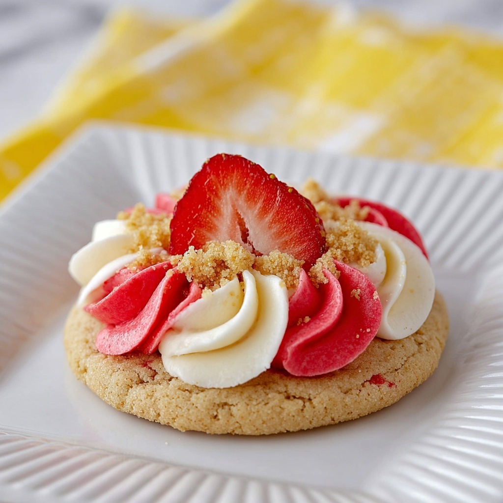 Frosted Strawberry Cheesecake Cookies Recipe - Recipe Image