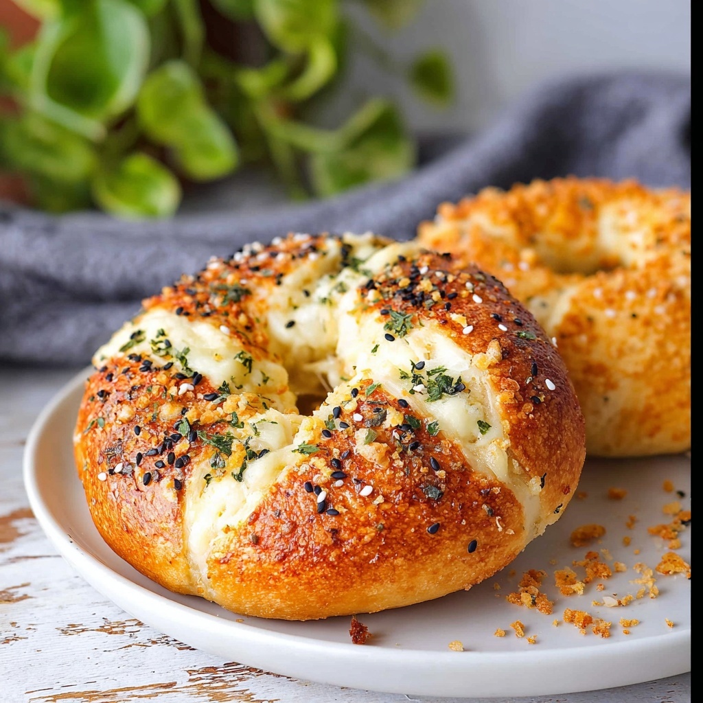 Stuffed Bagels with Herbed Cream Cheese and Parmesan Recipe - Recipe Image