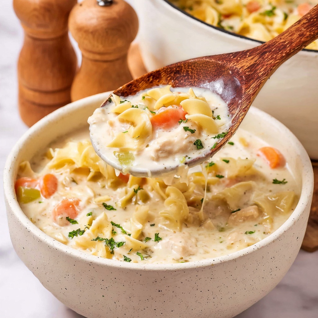 Creamy Chicken Noodle Soup Recipe - Recipe Image