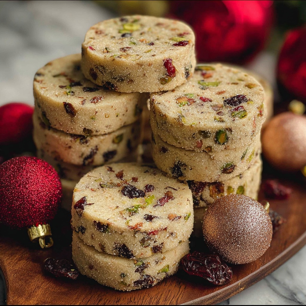 Cranberry Pistachio Shortbread Recipe - Recipe Image
