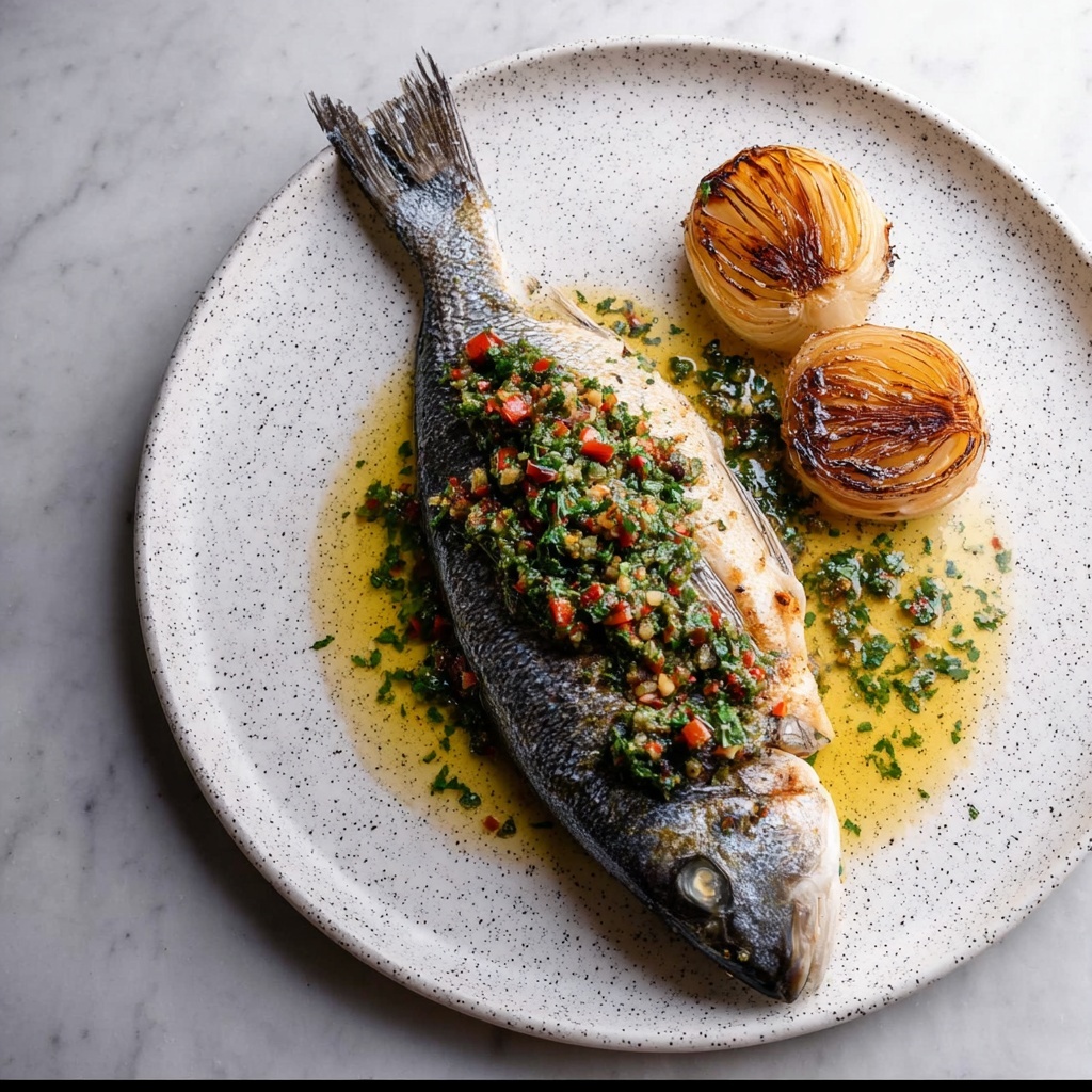 Baked Whole Fish with Lemon, Herbs, and Garlic Butter Recipe - Recipe Image