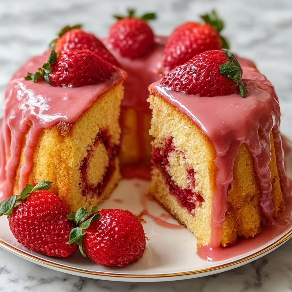 Strawberry Milkshake Pound Cake Recipe - Recipe Image