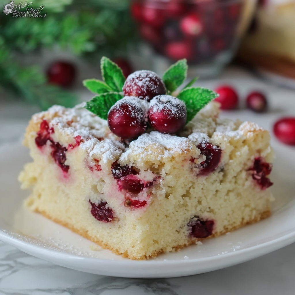 Cranberry Christmas Cake Recipe - Recipe Image