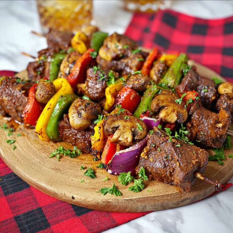 Spicy Bourbon BBQ Steak Kabobs Recipe