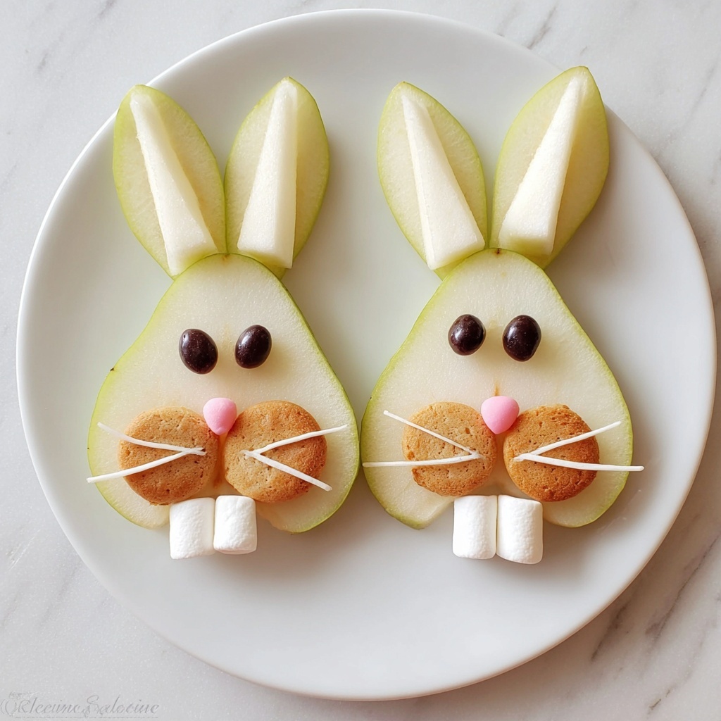 Bunny Pear Fruit Snack Recipe - Recipe Image