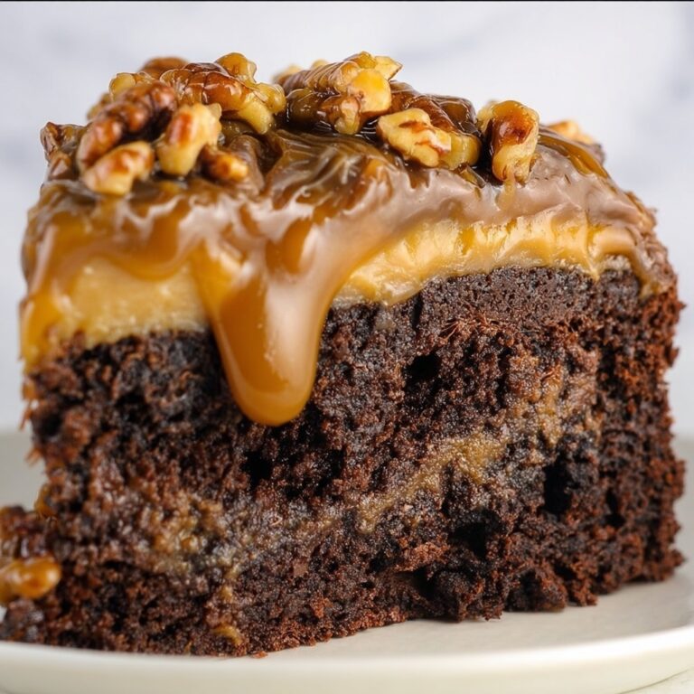 Chocolate Turtle Poke Cake Recipe