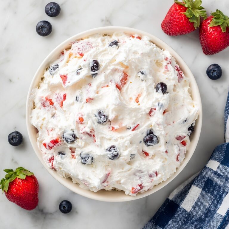 Red, White and Blue Cheesecake Salad Recipe