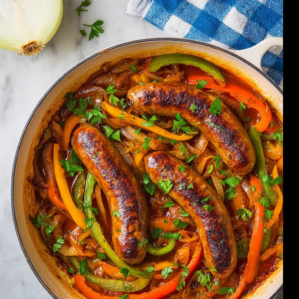 Sausage and Peppers Skillet Recipe - Recipe Image
