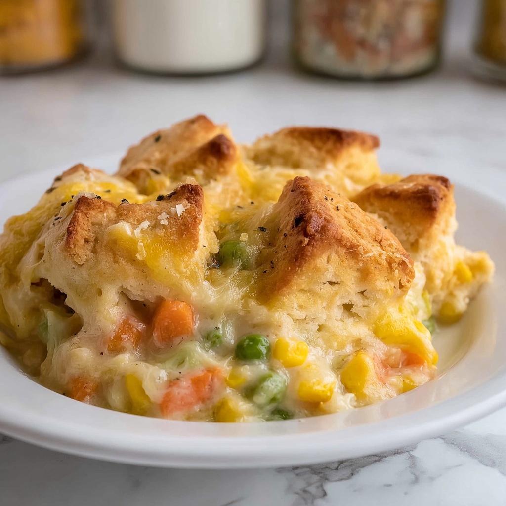 Chicken Pot Pie with Biscuits Recipe - Recipe Image