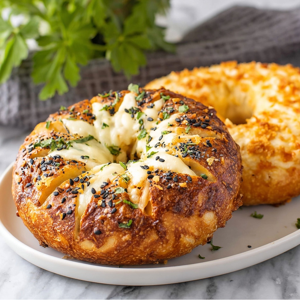 Stuffed Bagels with Herbed Cream Cheese and Parmesan Recipe - Recipe Image