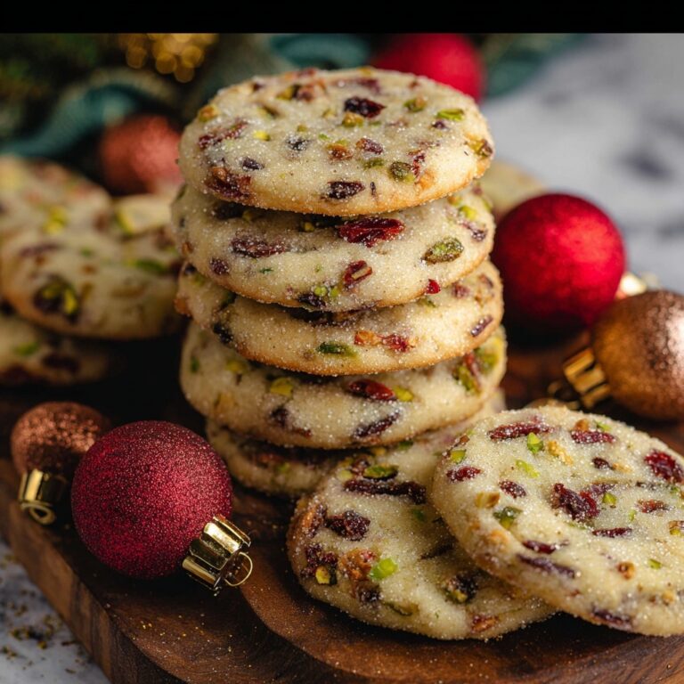 Cranberry Pistachio Shortbread Recipe
