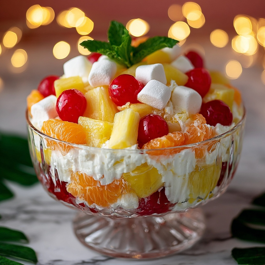 Ultimate Fruit Cocktail Ambrosia Salad Recipe - Recipe Image