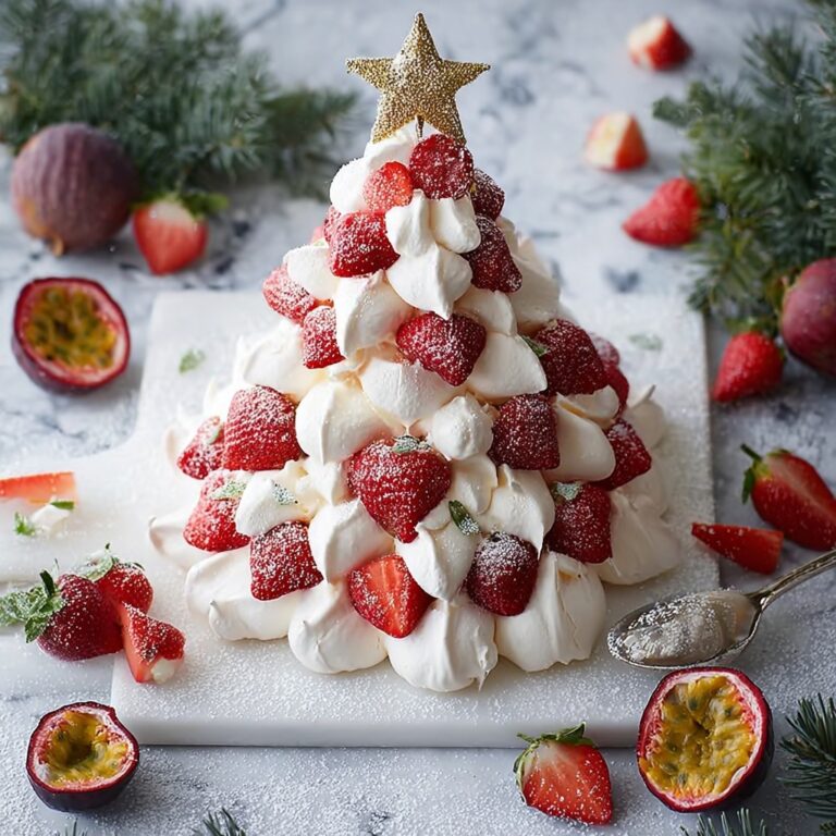 Irresistible Pavlova Christmas Tree with Strawberries & Passionfruit Recipe