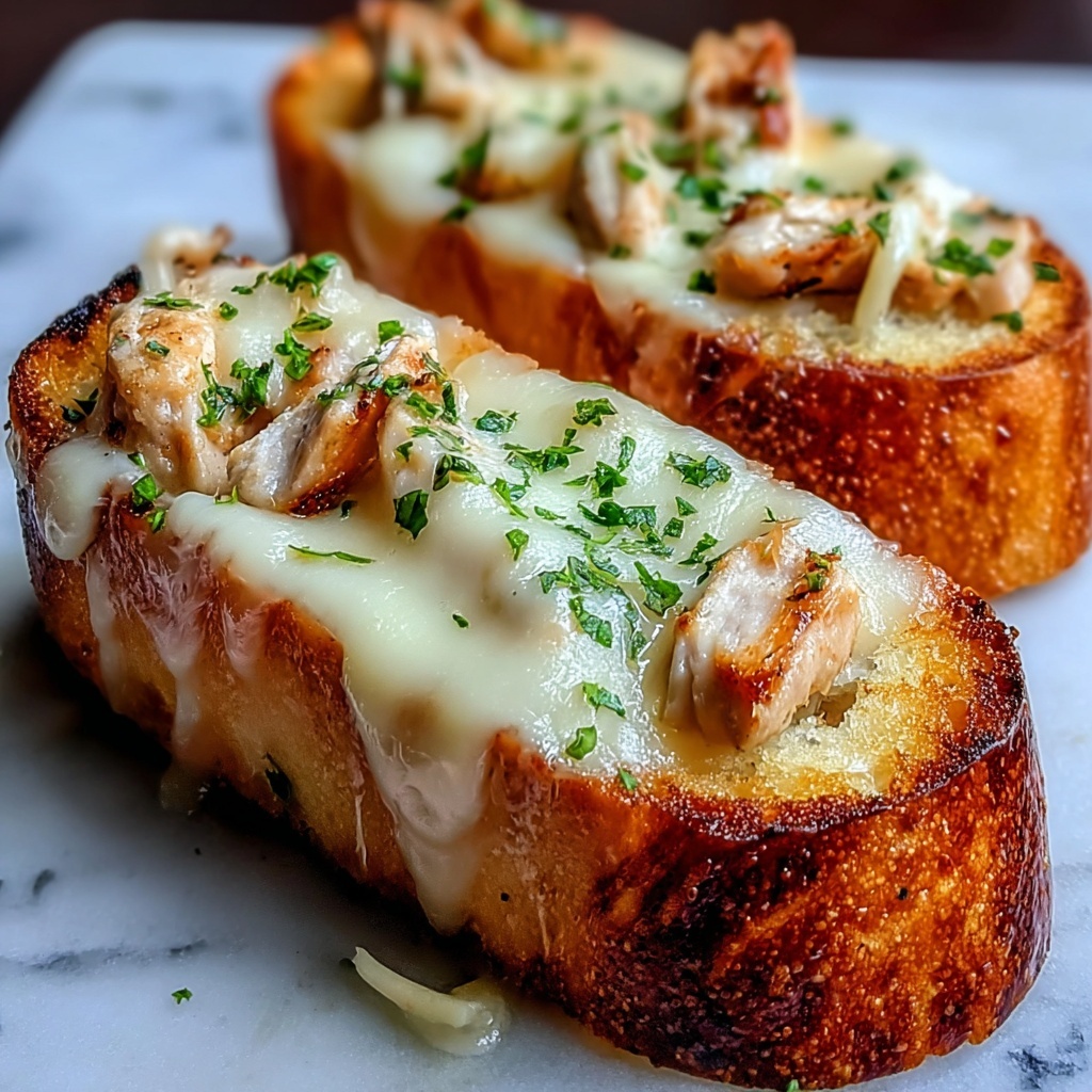 Cheesy Chicken Garlic Bread Sandwich That Melts Hearts Recipe - Recipe Image
