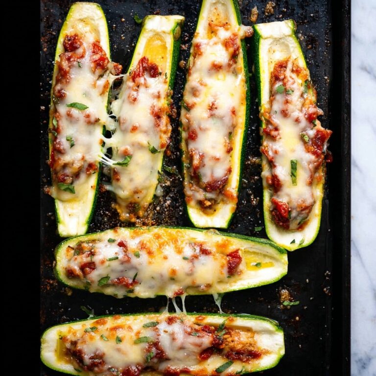 Easy Ground Beef Zucchini Boats Recipe