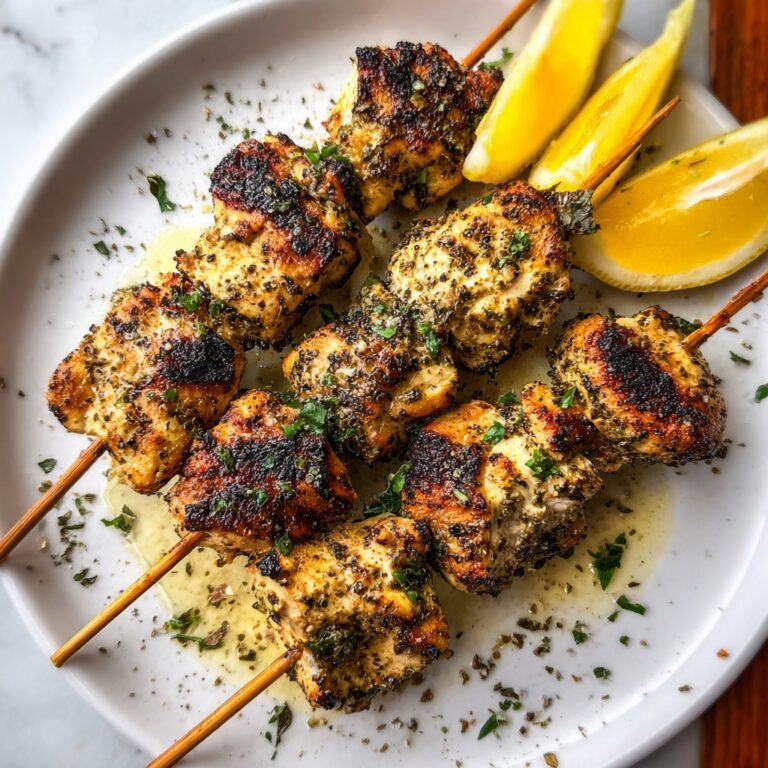 Air Fryer Lemon Pepper Chicken Skewers Recipe